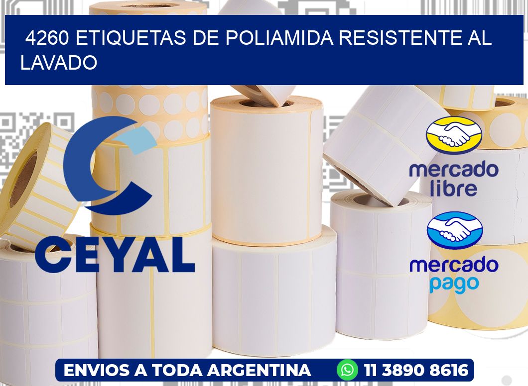 4260 Etiquetas de poliamida resistente al lavado