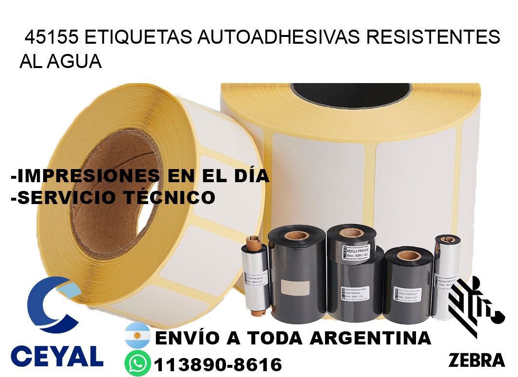 45155 etiquetas autoadhesivas resistentes al agua