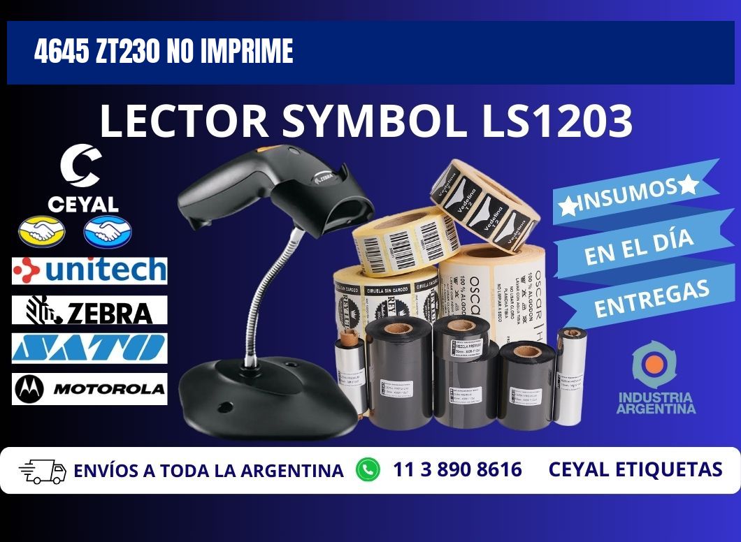 4645 ZT230 no imprime