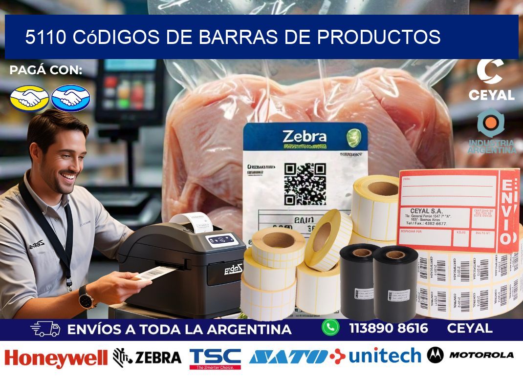 5110 Códigos de barras de productos