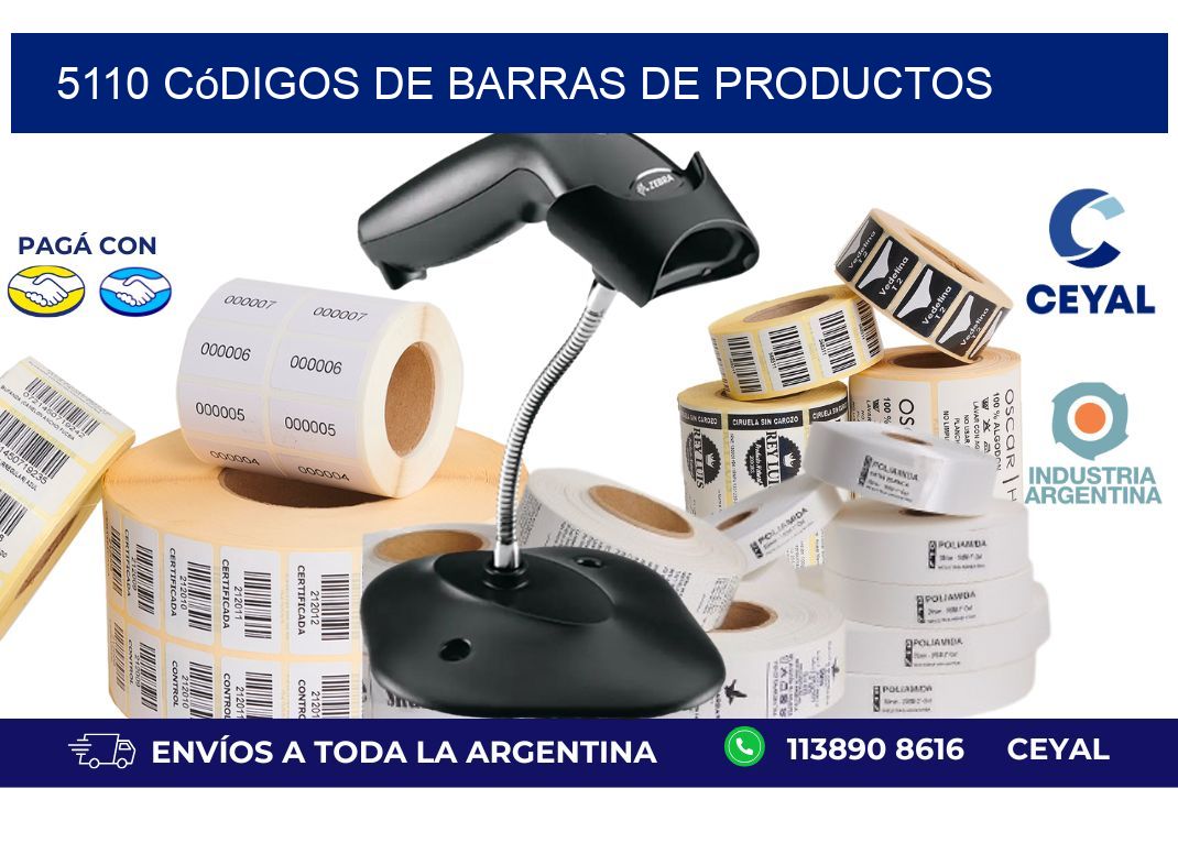5110 Códigos de barras de productos