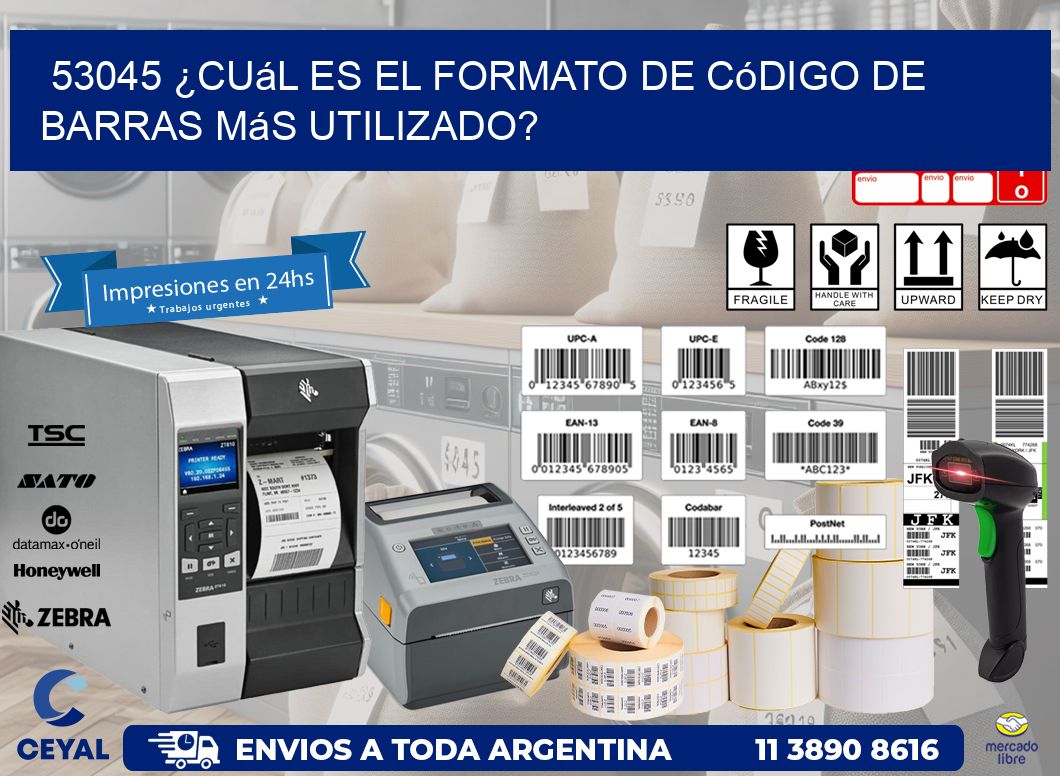 53045 ¿Cuál es el formato de código de barras más utilizado?