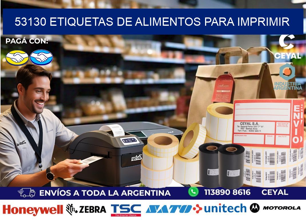 53130 Etiquetas de alimentos para imprimir