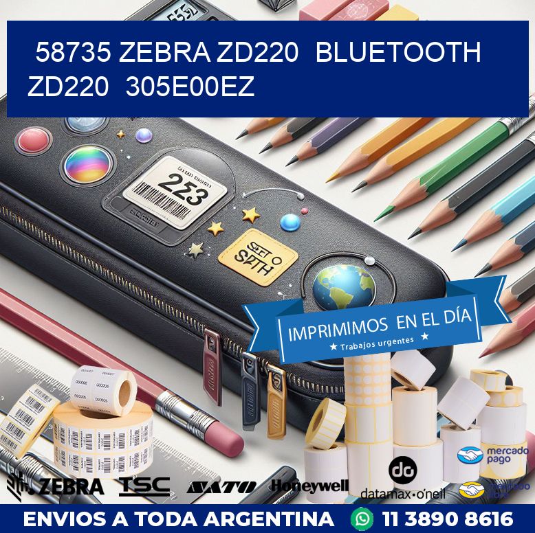 58735 Zebra ZD220 Bluetooth ZD220 305E00EZ
