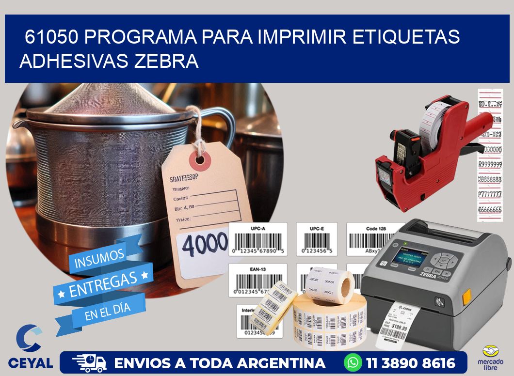 61050 Programa para imprimir etiquetas adhesivas zebra