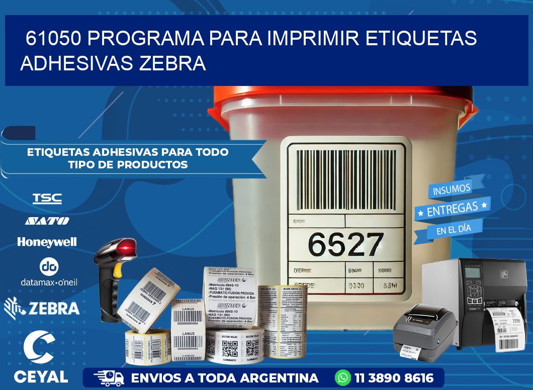 61050 Programa para imprimir etiquetas adhesivas zebra