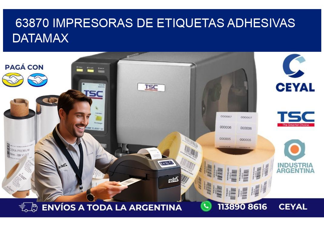 63870 impresoras de etiquetas adhesivas datamax