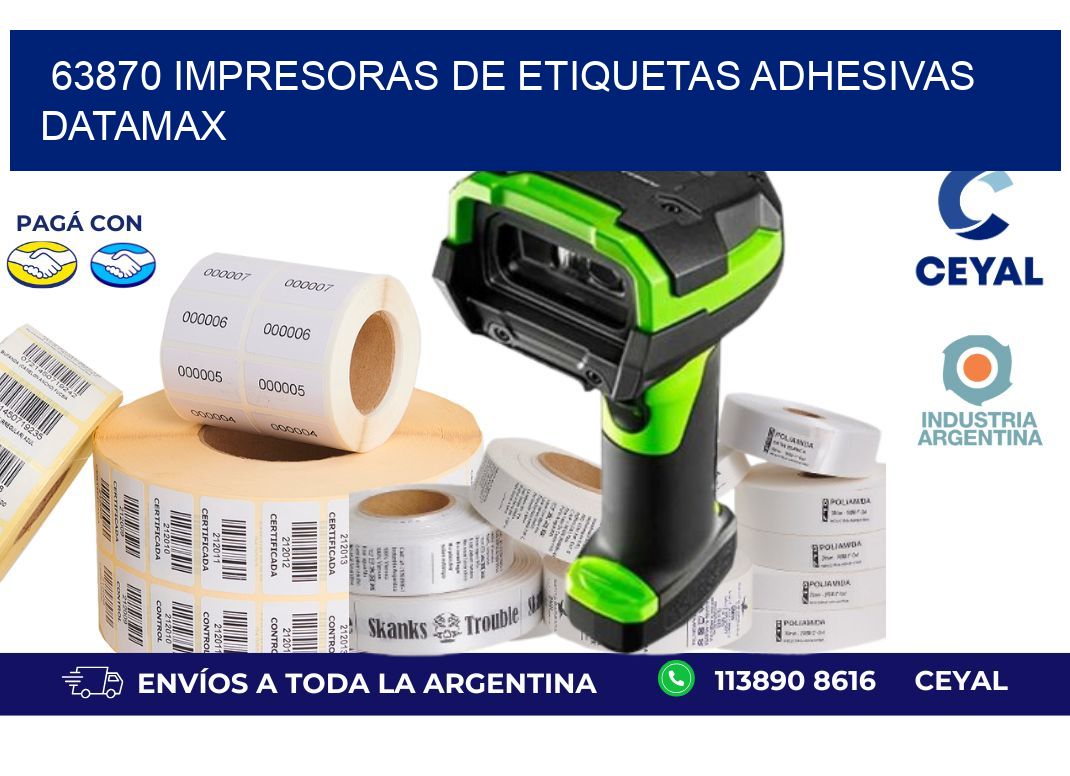 63870 impresoras de etiquetas adhesivas datamax
