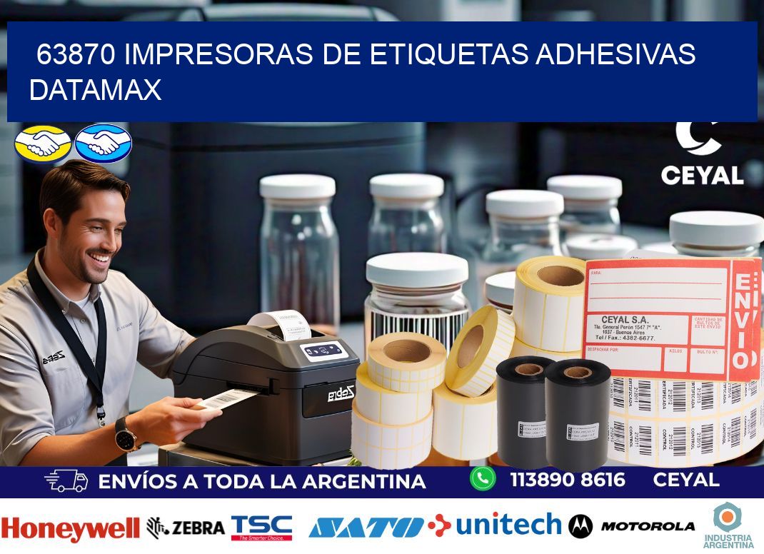 63870 impresoras de etiquetas adhesivas datamax