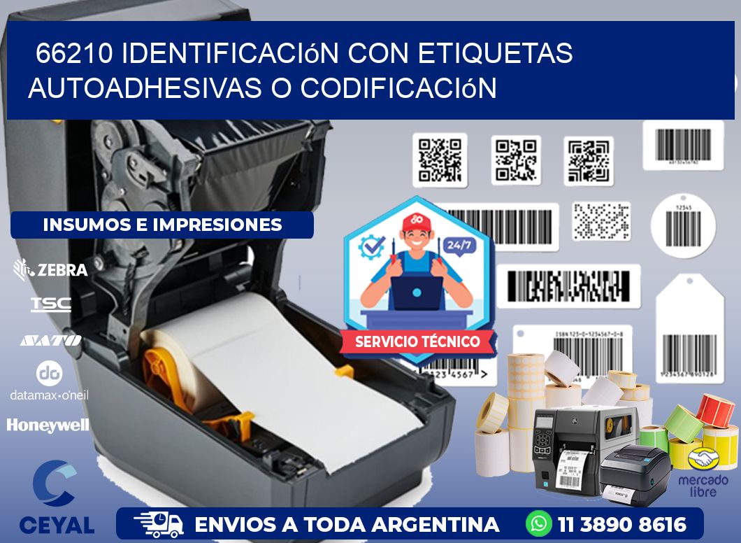 66210 identificación con etiquetas autoadhesivas o codificación