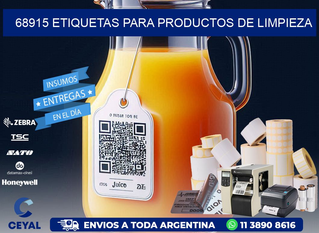 68915 Etiquetas para productos de limpieza