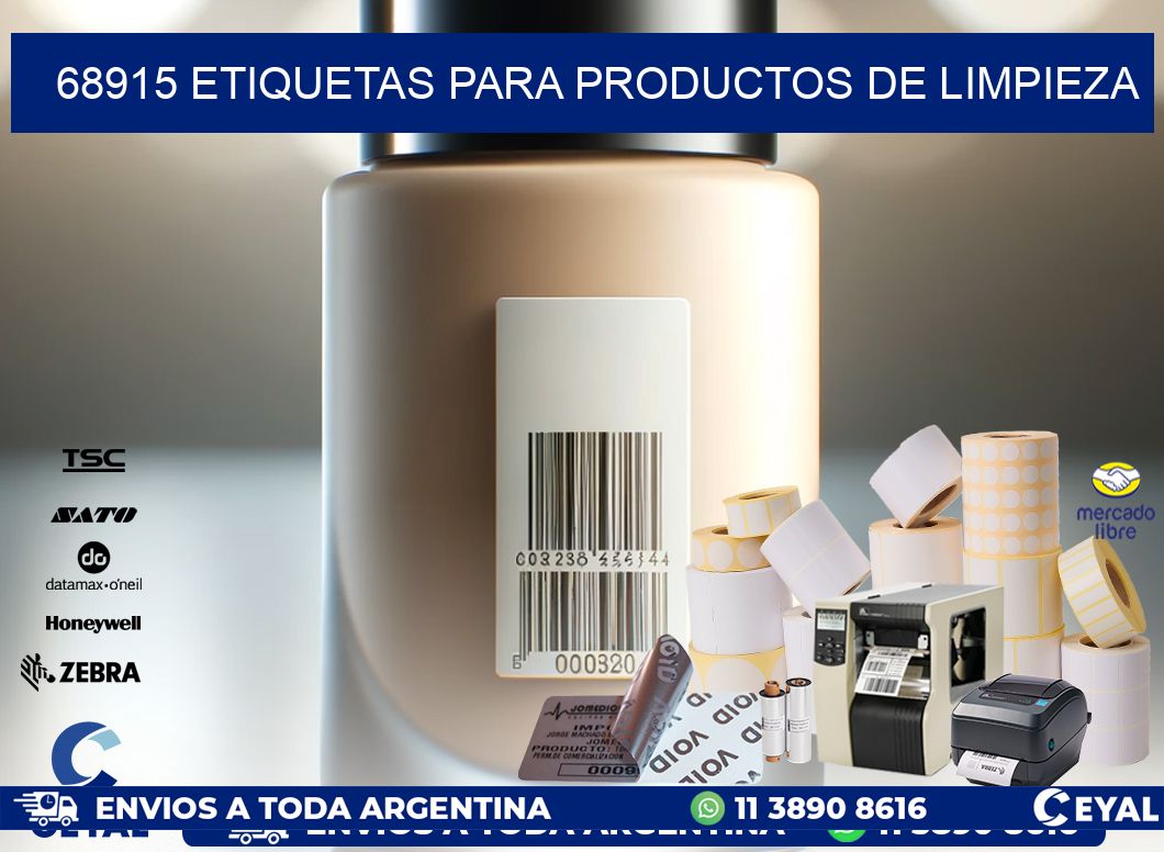 68915 Etiquetas para productos de limpieza
