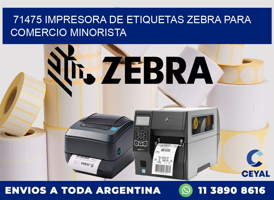 71475 impresora de etiquetas zebra para comercio minorista