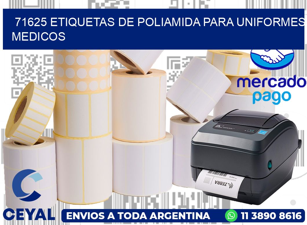 71625 Etiquetas de poliamida para uniformes medicos