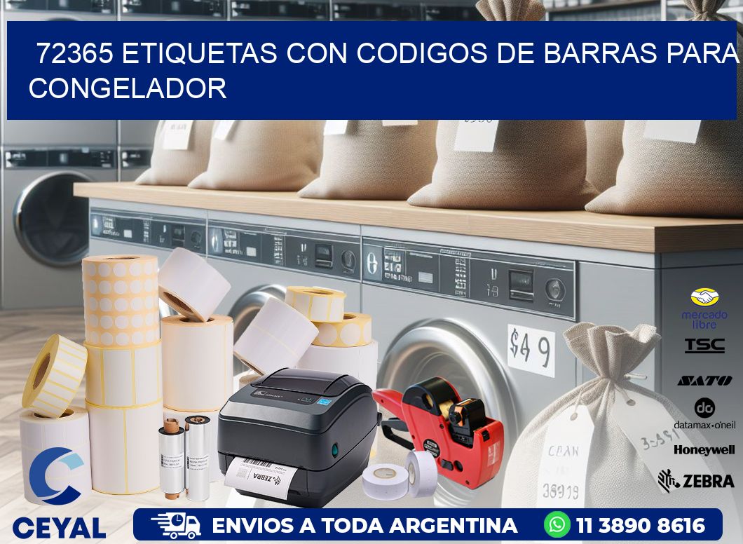 72365 Etiquetas con codigos de barras para congelador