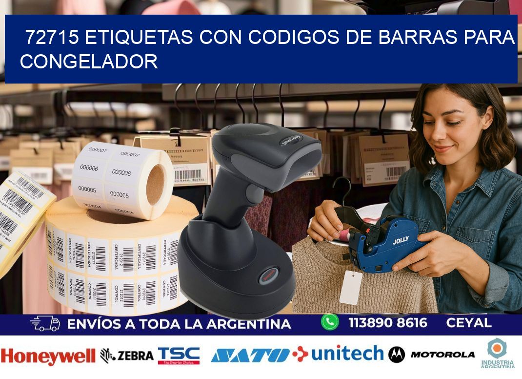 72715 Etiquetas con codigos de barras para congelador