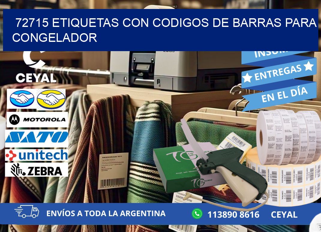 72715 Etiquetas con codigos de barras para congelador