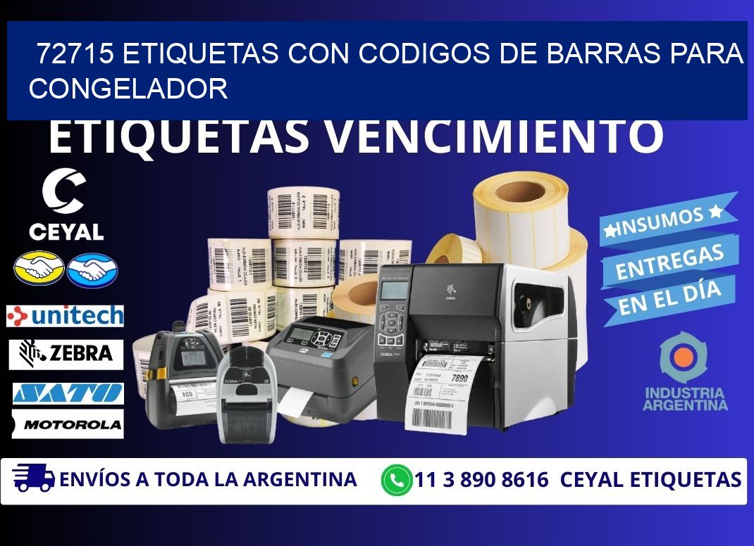 72715 Etiquetas con codigos de barras para congelador
