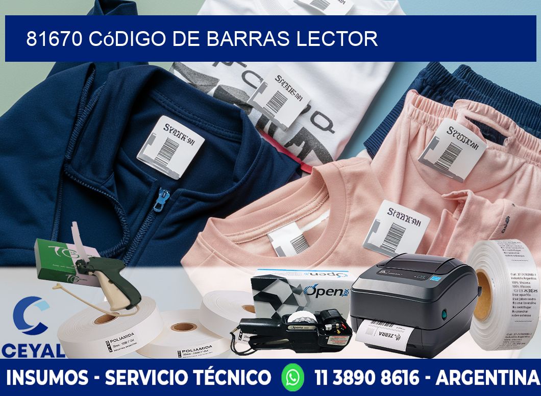 81670 Código de barras lector
