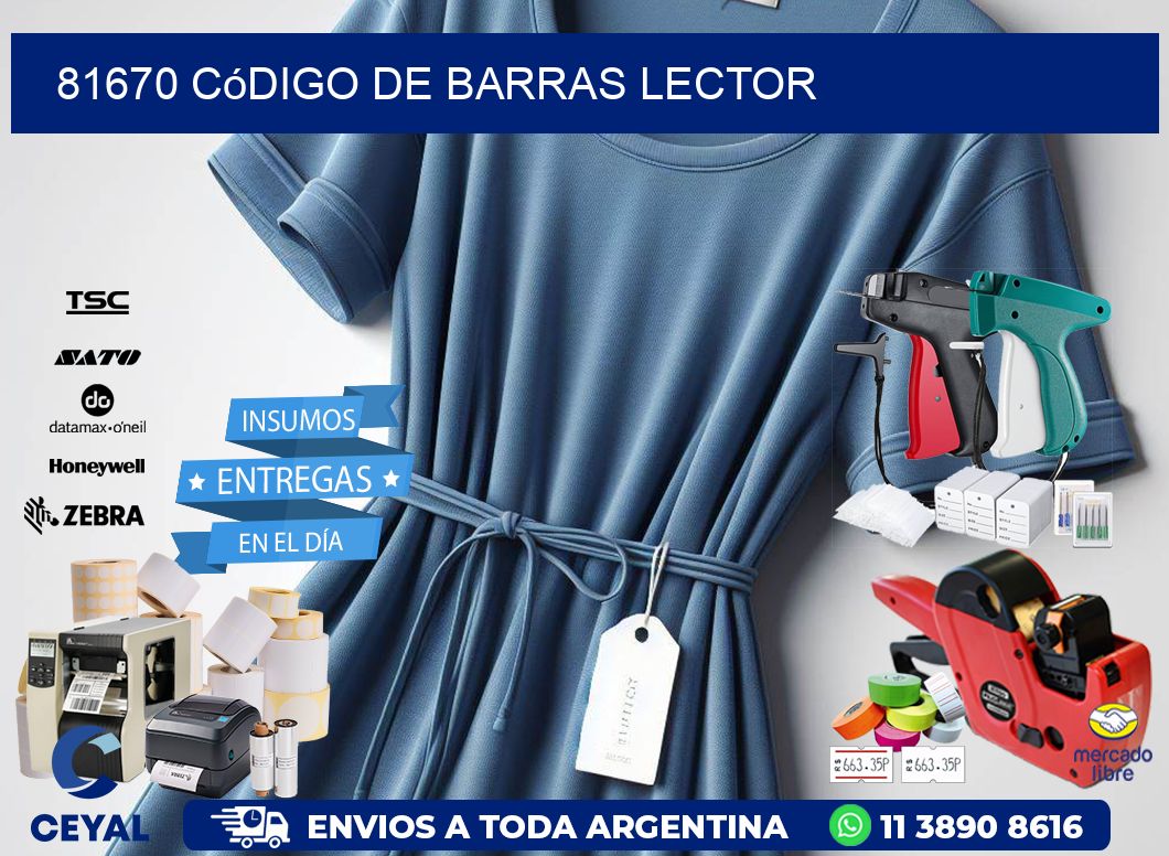 81670 Código de barras lector