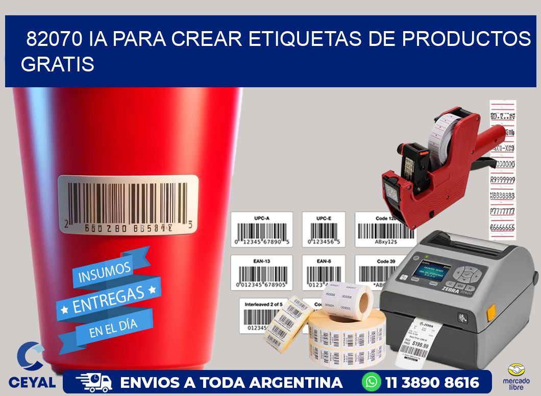 82070 IA para crear etiquetas de productos gratis
