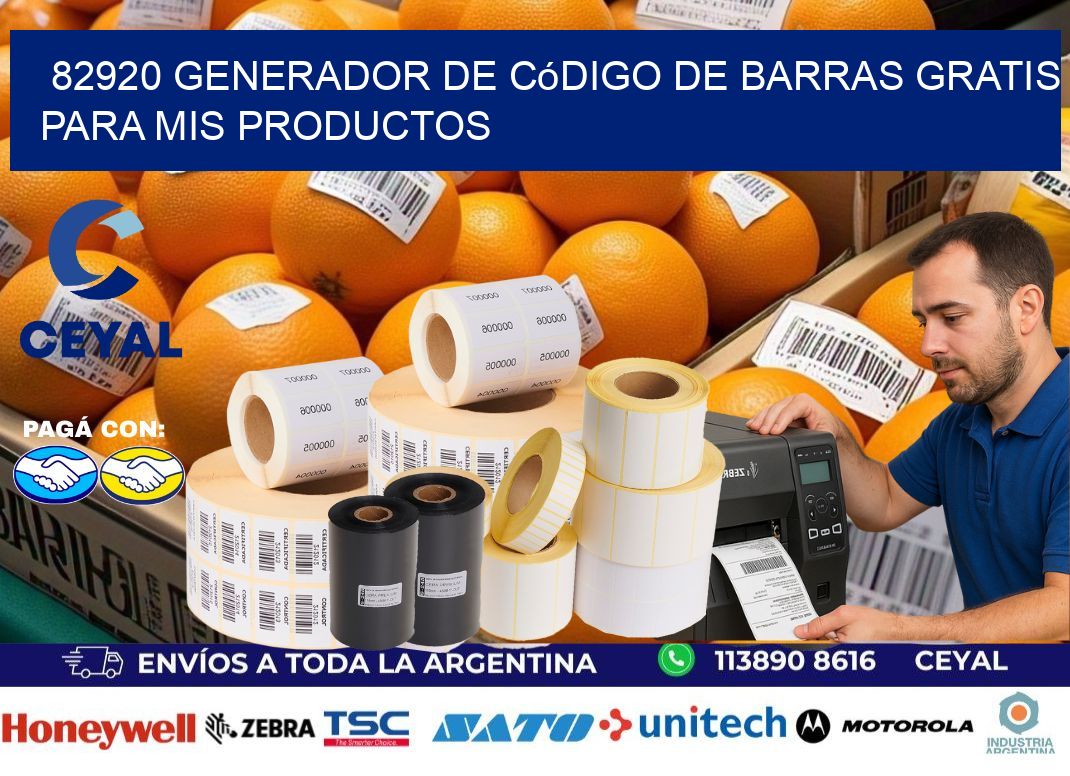 82920 Generador de código de barras gratis para mis productos