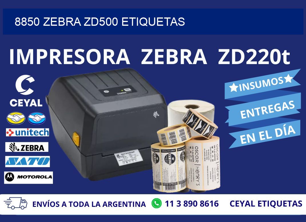 8850 Zebra ZD500 etiquetas