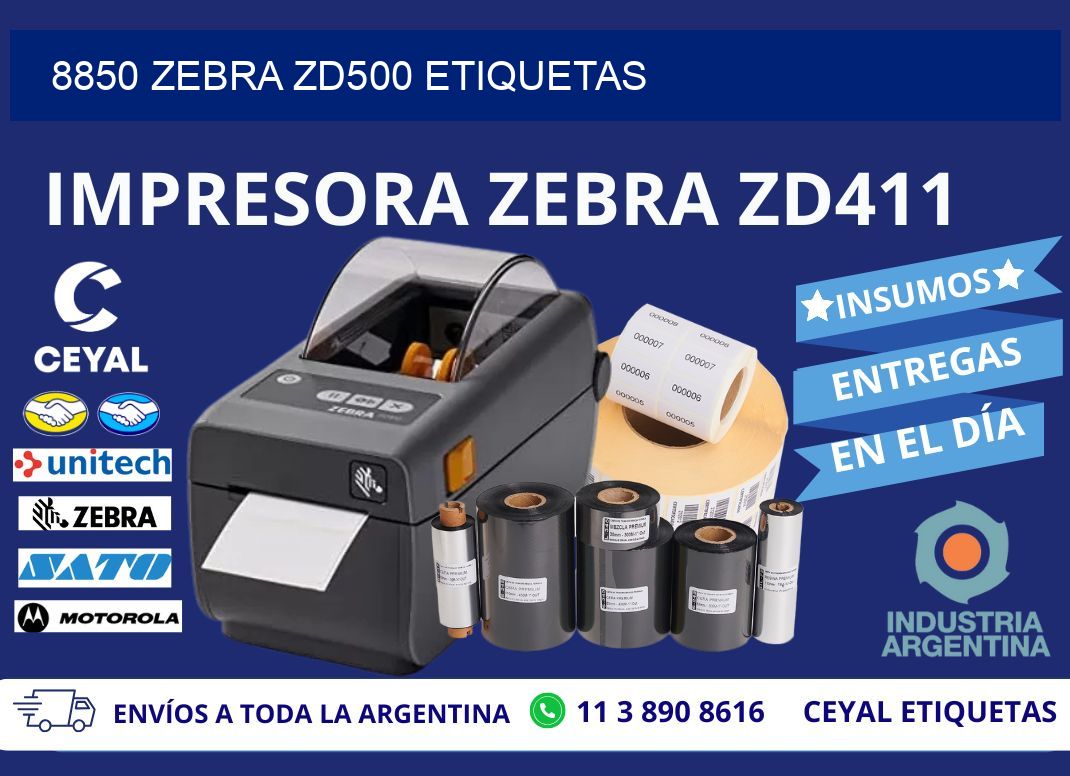 8850 Zebra ZD500 etiquetas