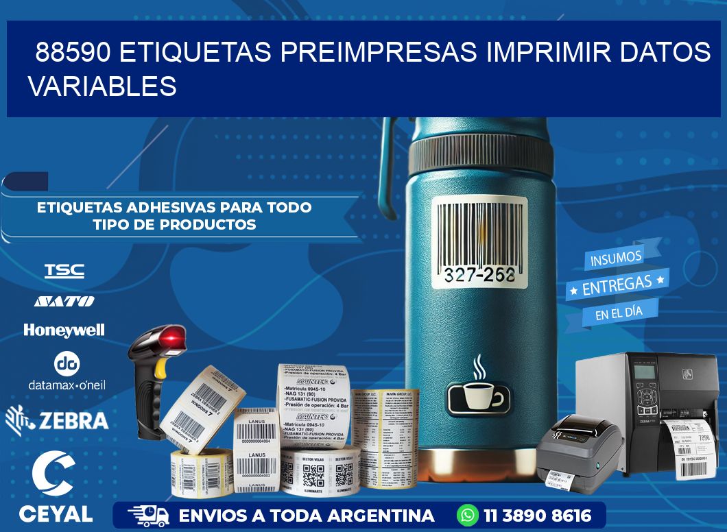 88590 Etiquetas preimpresas imprimir datos variables