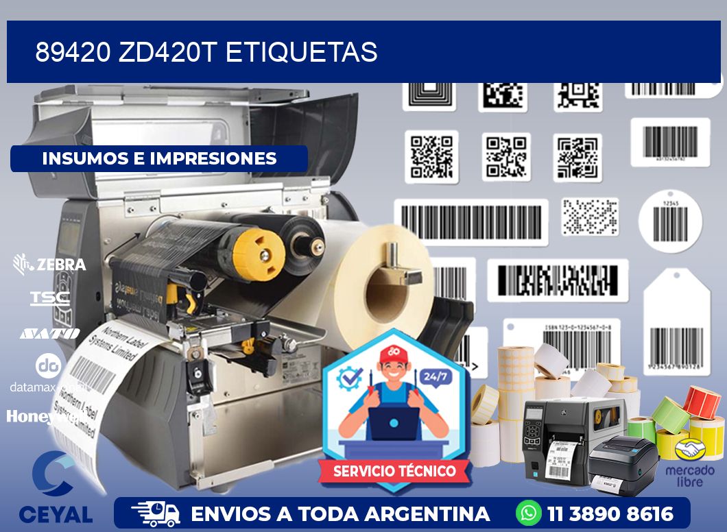 89420 ZD420t etiquetas
