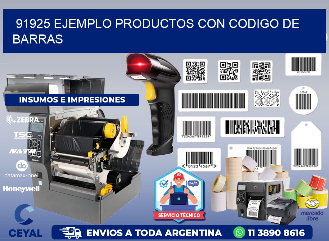 91925 ejemplo productos con codigo de barras