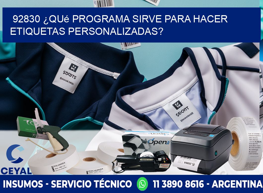 92830 ¿Qué programa sirve para hacer etiquetas personalizadas?