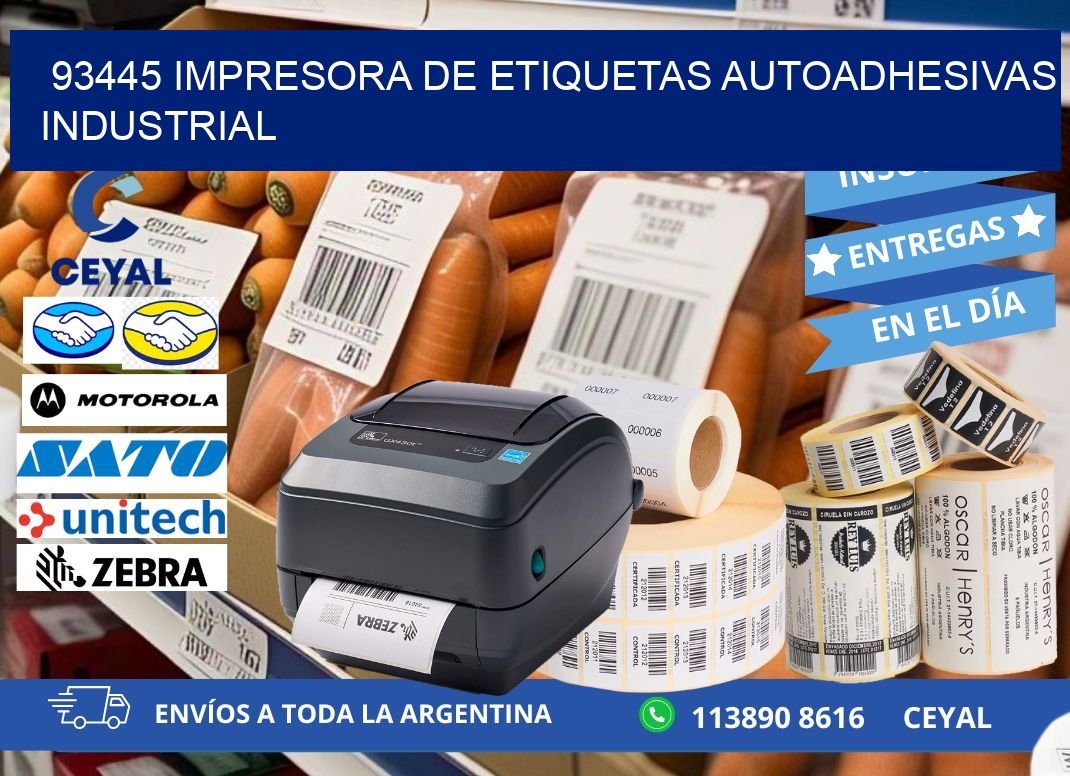 93445 Impresora de etiquetas autoadhesivas industrial