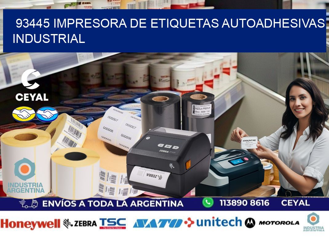 93445 Impresora de etiquetas autoadhesivas industrial