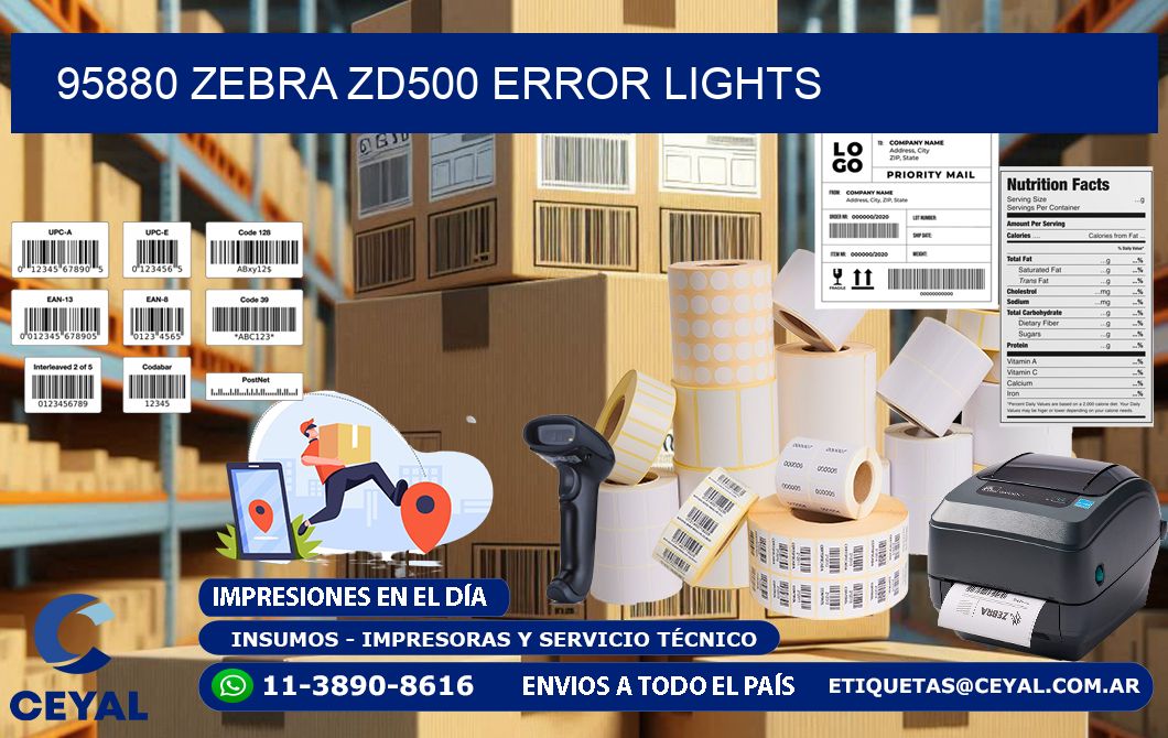 95880 Zebra ZD500 error lights