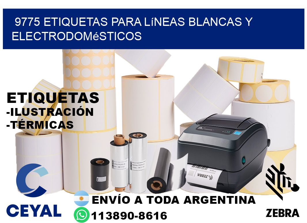 9775 Etiquetas para líneas blancas y electrodomésticos