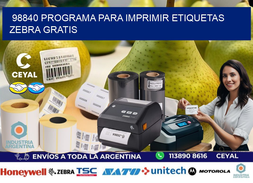 98840 Programa para imprimir etiquetas Zebra gratis