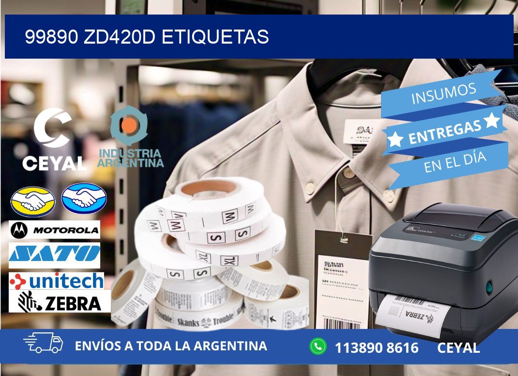 99890 ZD420d etiquetas