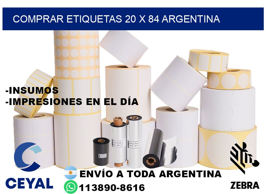 Comprar etiquetas 20 x 84 argentina