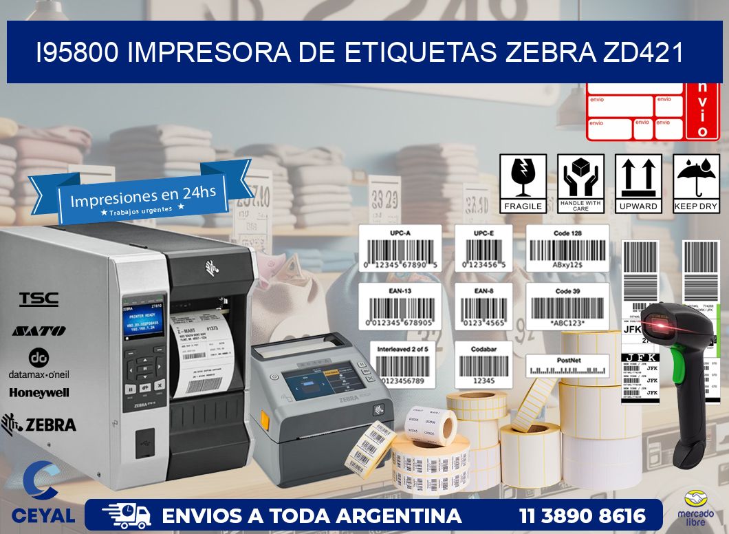 I95800 impresora de etiquetas Zebra ZD421