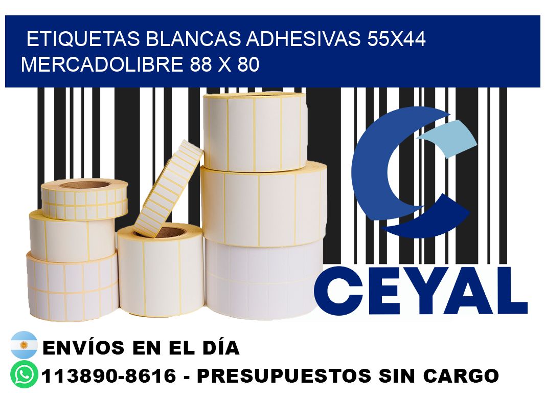 etiquetas blancas adhesivas 55x44 mercadolibre 88 x 80
