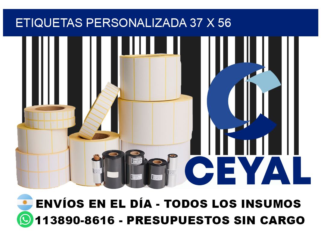 etiquetas personalizada 37 x 56