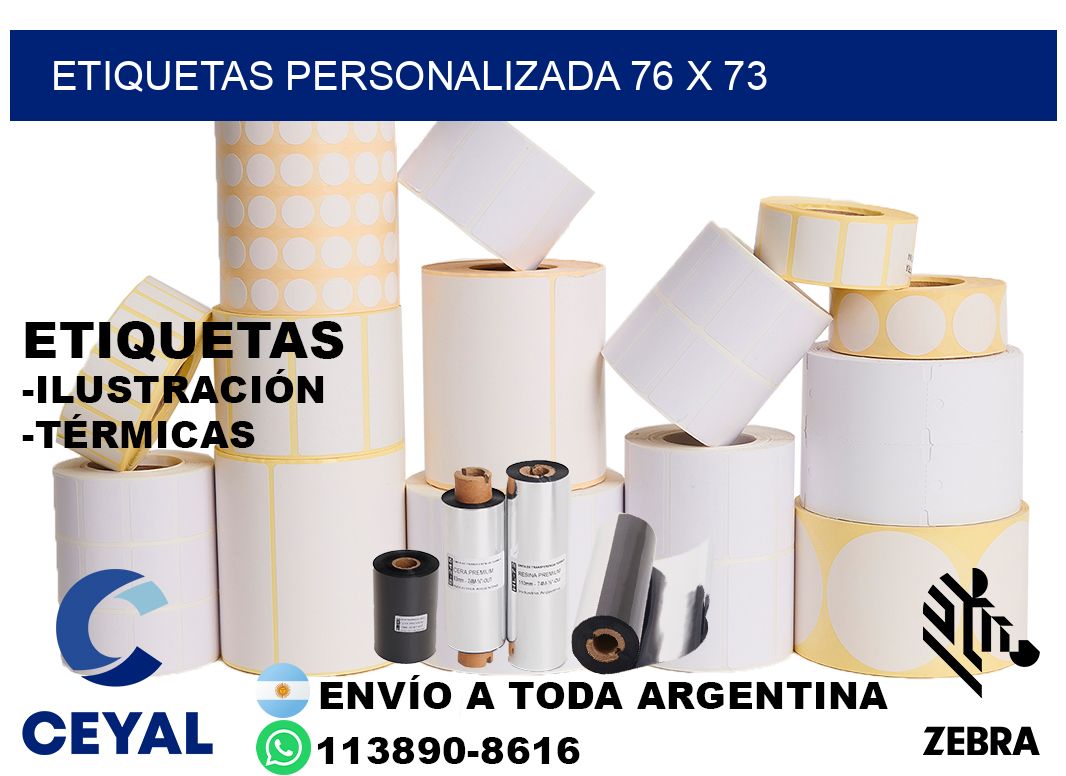 etiquetas personalizada 76 x 73