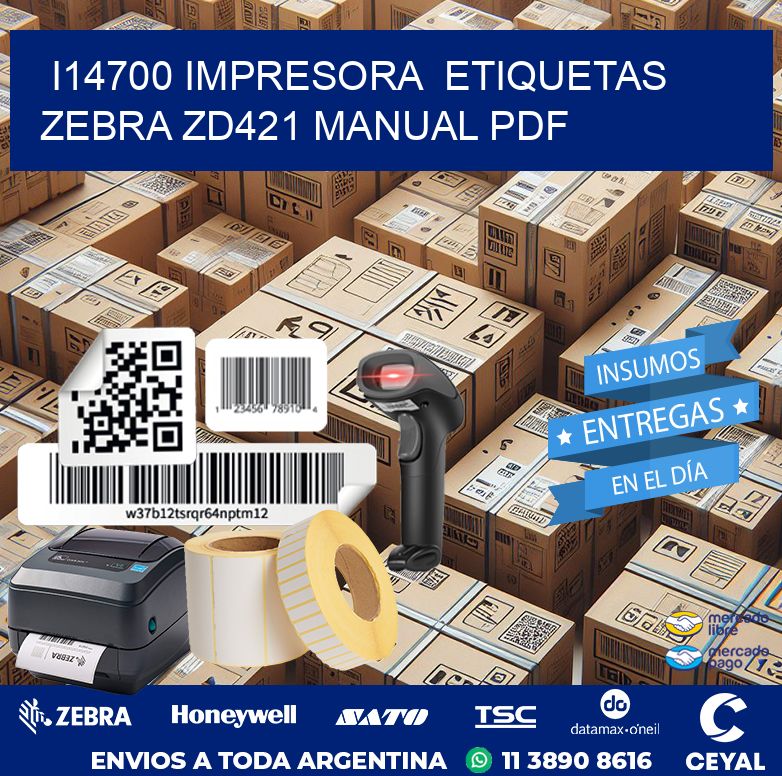 i14700 impresora  etiquetas Zebra ZD421 manual PDF