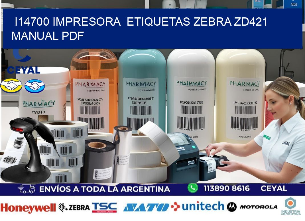 i14700 impresora  etiquetas Zebra ZD421 manual PDF