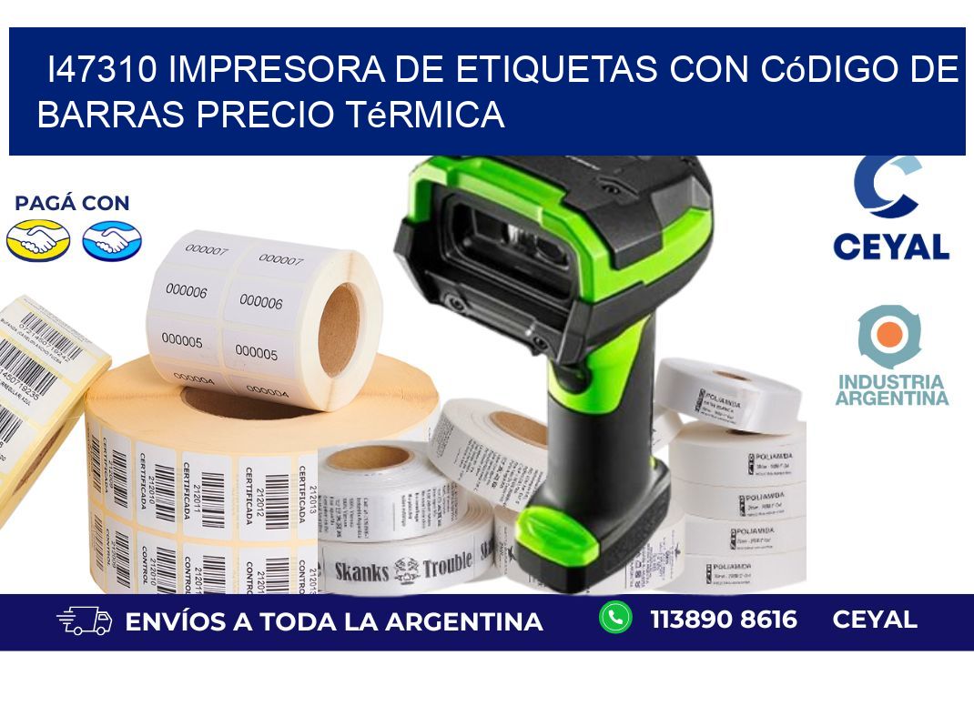 i47310 impresora de etiquetas con código de barras precio térmica