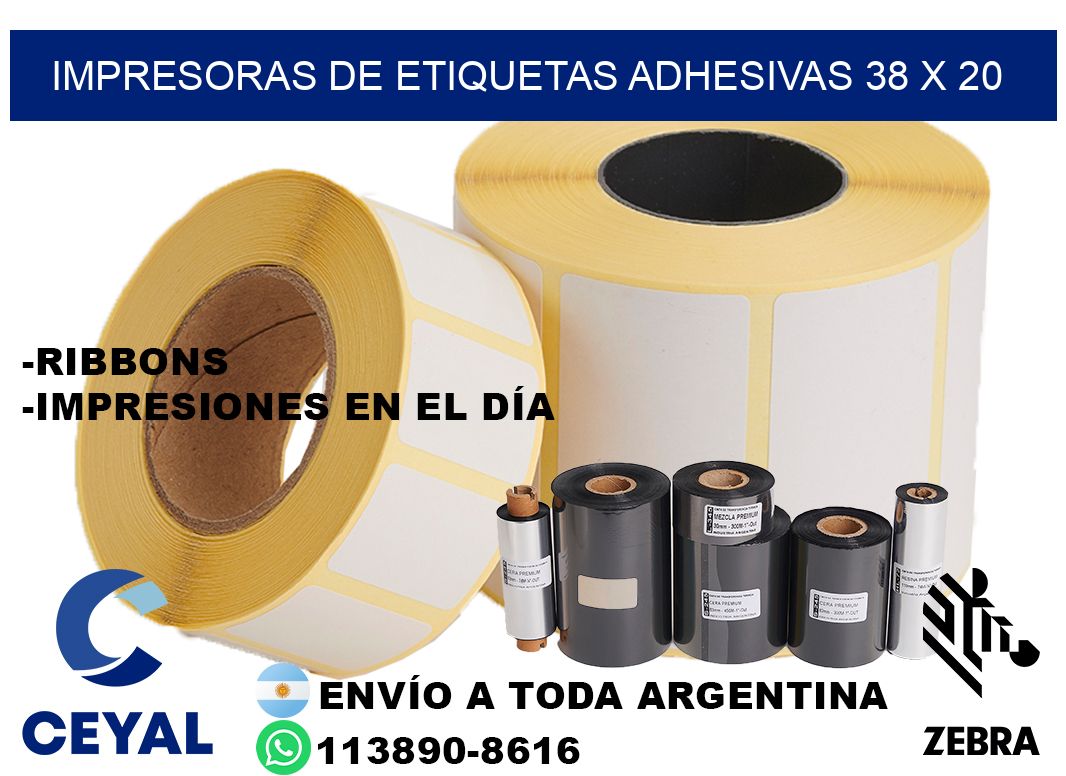 impresoras de etiquetas adhesivas 38 x 20