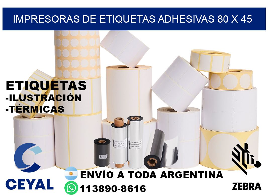 impresoras de etiquetas adhesivas 80 x 45