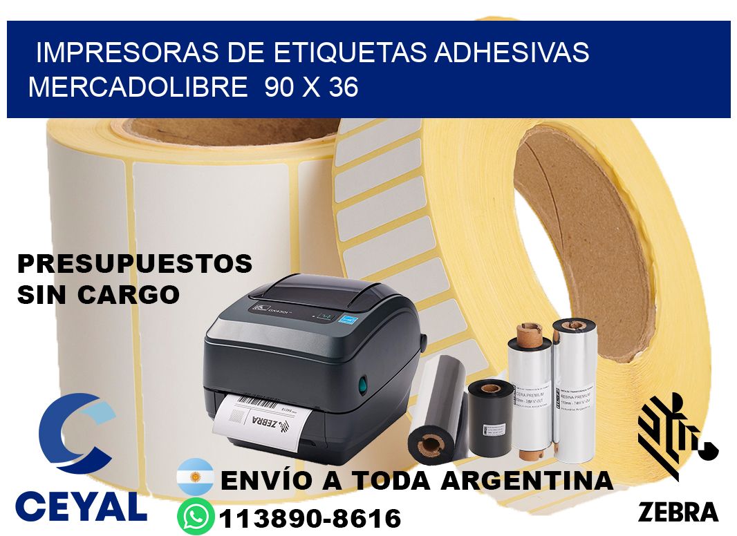 impresoras de etiquetas adhesivas mercadolibre  90 x 36