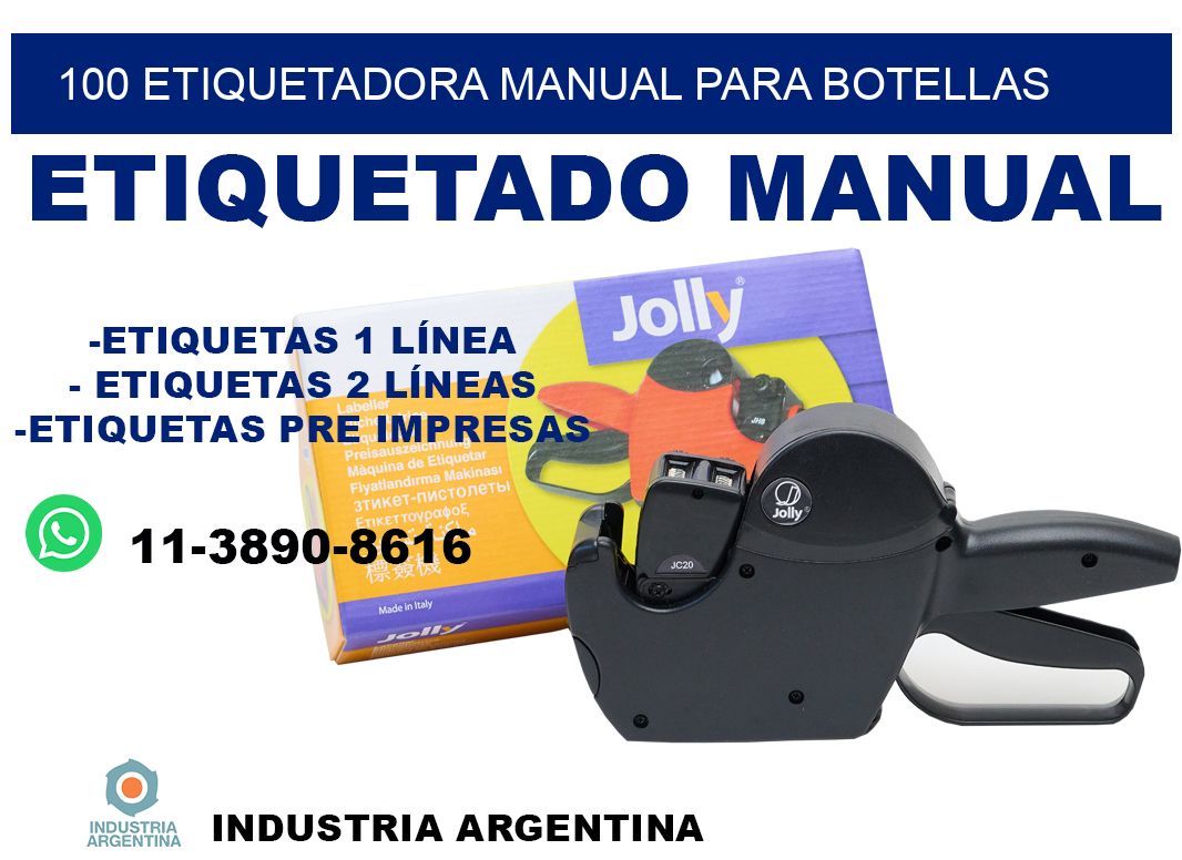 100 etiquetadora manual para botellas